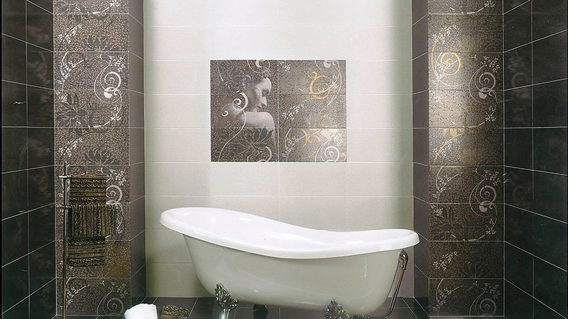 Плитка для ванної кімнати: колекція фото