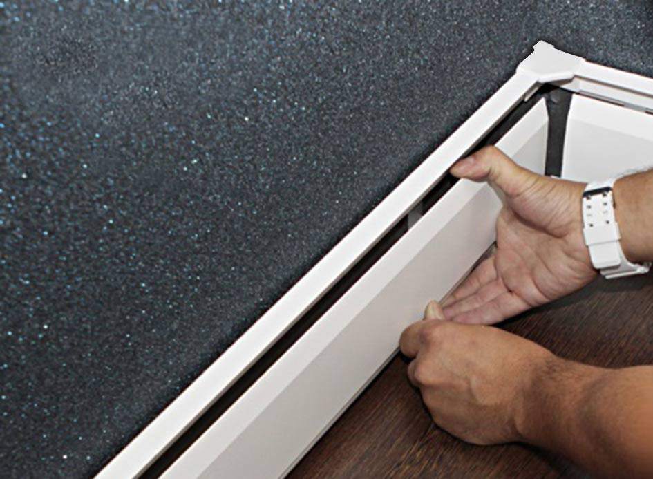 Установка електричних обігрівачів плінтусних