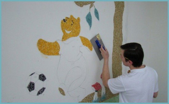 Як зробити картину або малюнок рідкими шпалерами