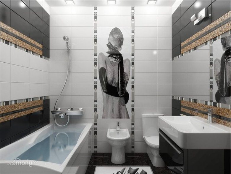 Оригінальний дизайн маленької ванної кімнати