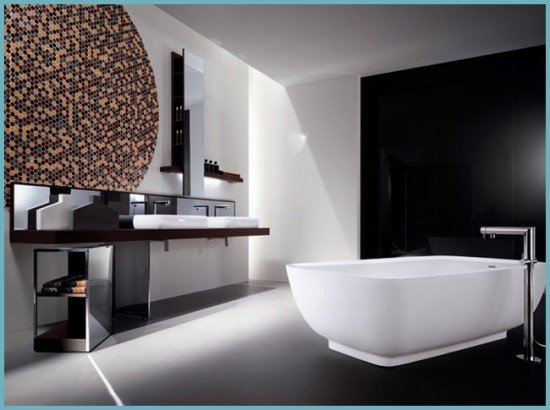 Сучасний дизайн інтерєру ванних кімнат в стилі хай тек