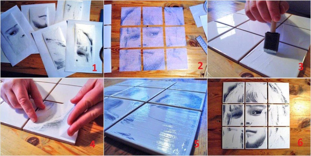 Декупаж на кахельної плитці, створюємо самі