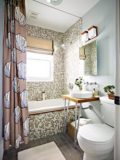 Оригінальний дизайн маленької ванної кімнати