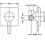 Вбудовуваний змішувач для душу прихованого монтажу Вбудовуваний змішувач для душу прихованого монтажу
