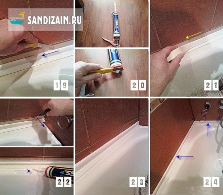 Пластиковий бордюр для ванної: установка + фото