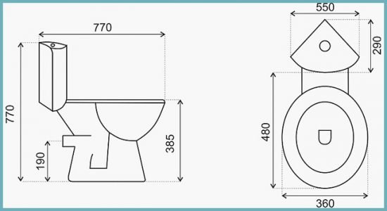 Кутовий унітаз – економія місця в невеликому туалеті