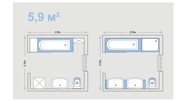 Планування ванної кімнати, ідеї для приміщень різних розмірів