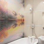 Панно з плитки для ванної кімнати: фото інтерєру