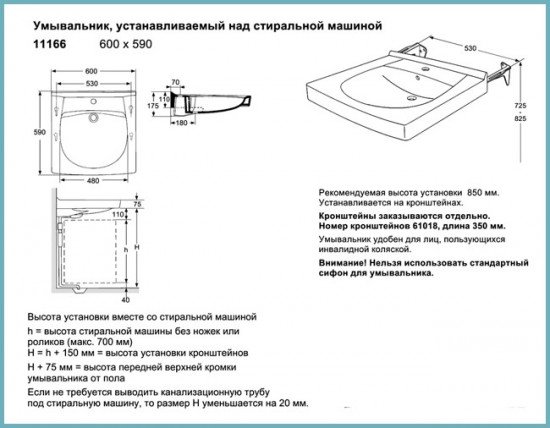 Раковина над пральною машиною: рекомендації по вибору і установці своїми руками