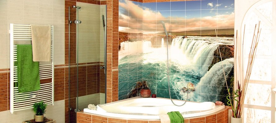 Панно з плитки в ванну, як вибрати і існуючі види