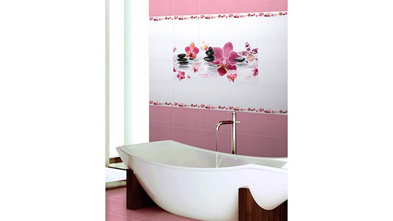 Плитка з малюнком для ванної: фото приклади дизайнів