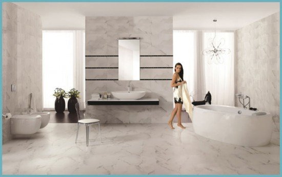 Мармурова плитка: багатство і розкіш у ванній кімнаті