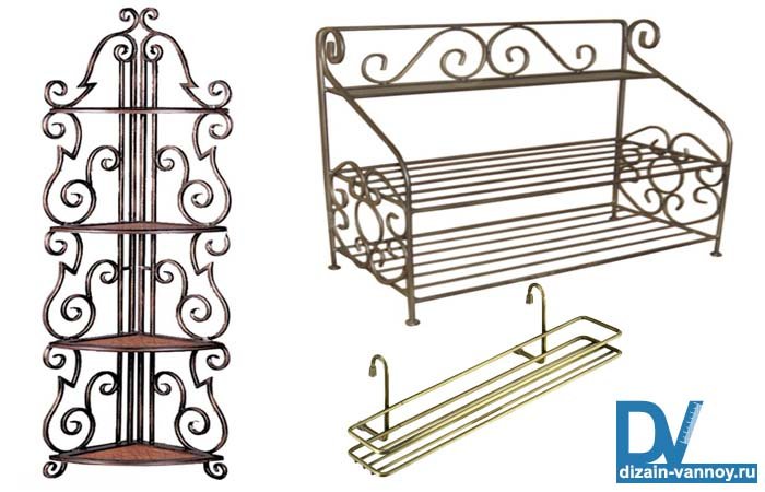 Кутові полиці для ванної кімнати: види конструкцій навісні, телескопічні та інші