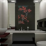 Фото плитка у ванній з малюнком: красива синя