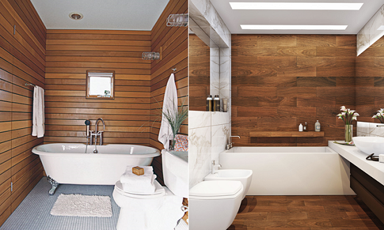 Ванна кімната в деревяному будинку