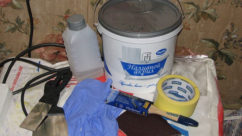 Емаль ванни: акрилова фарба