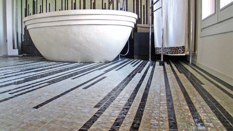 Підлогова плитка для ванної: фото дизайну