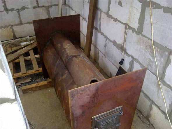 Печі для лазні своїми руками з труби: креслення, відео та фото Печі для лазні своїми руками з труби: креслення, відео та фото