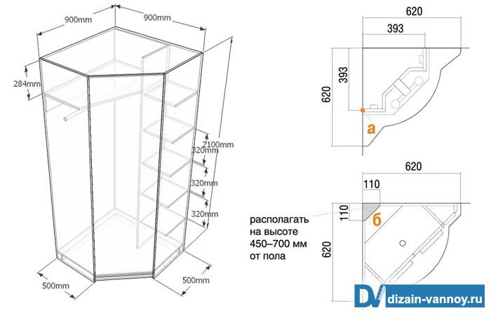 Кутовий шафа у ванну кімнату вибір, види і матеріали виготовлення Кутовий шафа у ванну кімнату вибір, види і матеріали виготовлення
