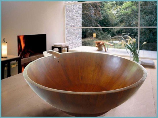 Деревяна ванна в інтерєрі: бути чи не бути?