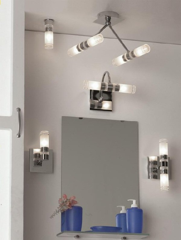 Світильник в ванну кімнату над дзеркалом, нюанси вибору