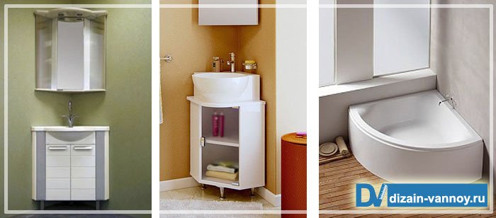 Кутова меблі для ванної кімнати   фото комплектів і стіна