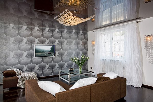 Дизайн та оздоблення стелі: гіпсокартон, шпалери, натяжні стелі