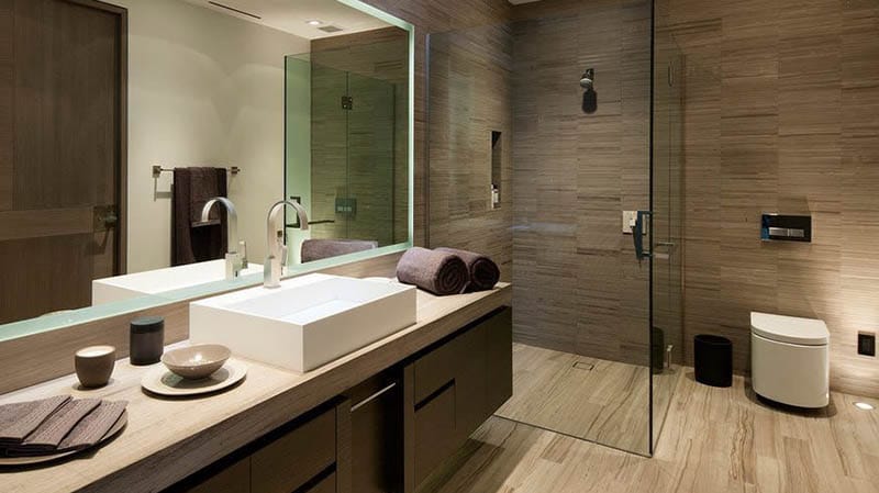 Настінна плитка для ванної: колекція фото