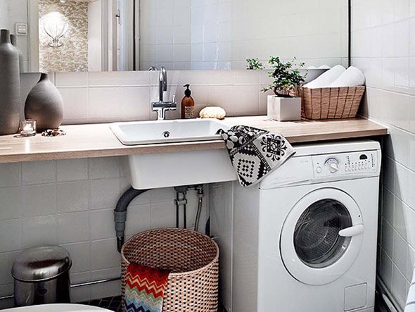 Раковина латаття: вибираємо і розміщуємо над пральною машиною