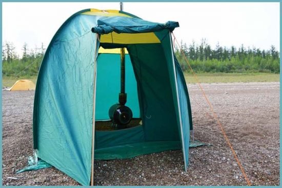 Похідна лазня з намету і поліетилену: робимо своїми руками