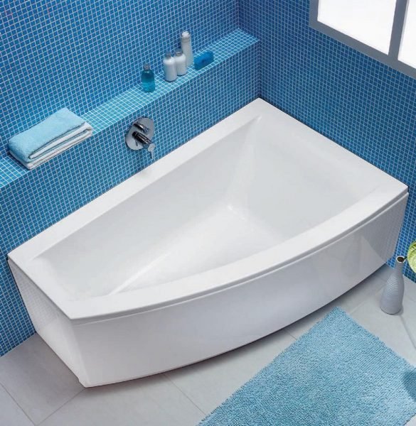 Ванни акрилові — кутові і асиметричні (фото, відео)