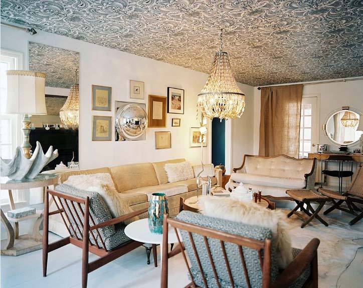 Дизайн та оздоблення стелі: гіпсокартон, шпалери, натяжні стелі