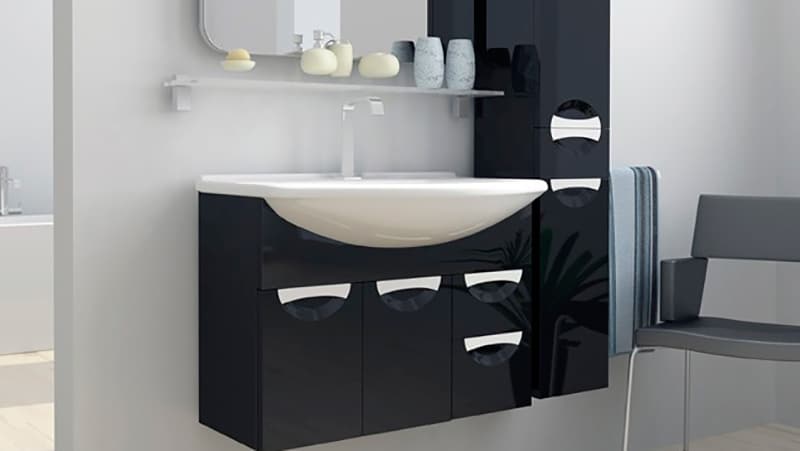 Умивальник з тумбою для ванної кімнати: фото варіанти дизайну