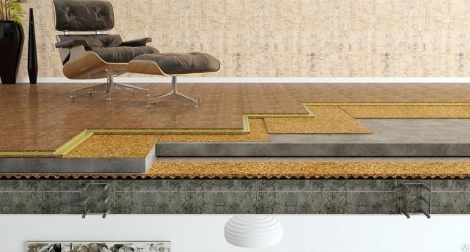 Корковий утеплювач для підлоги та стін Корковий утеплювач для підлоги та стін