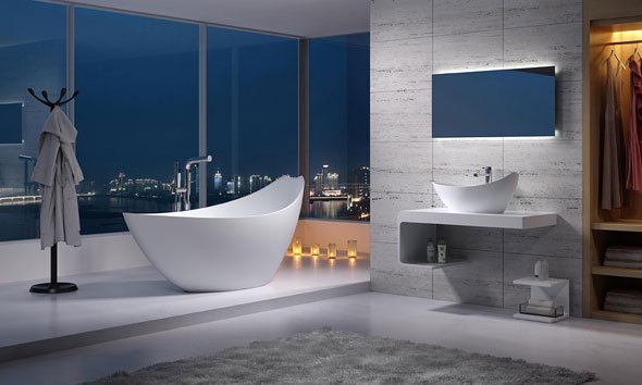 Ванни, виконані з штучного каменю: плюси і мінуси