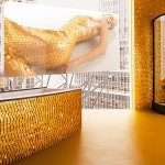 Золота плитка для ванної кімнати: нетипової дизайн