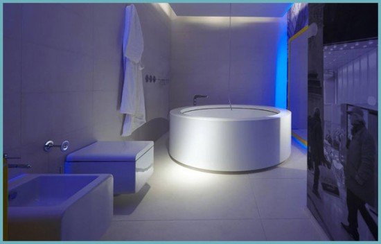 Сучасний дизайн інтерєру ванних кімнат в стилі хай тек