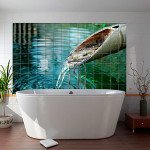 Плитка з малюнком для ванної: фото приклади дизайнів