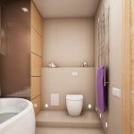 Коричнева плитка у ванній: фото бежева ванна