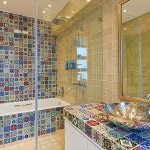 Кахель для ванної кімнати: фото поєднання кольорів