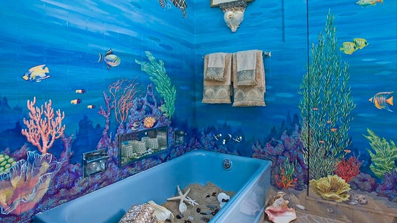 Фотоплитка для ванної кімнати: особливості обробки