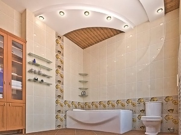 Стеля з гіпсокартону у ванній: за і проти, особливості монтажу