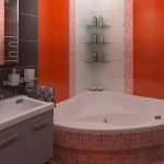 Кутова ванна: фото дизайну інтерєру