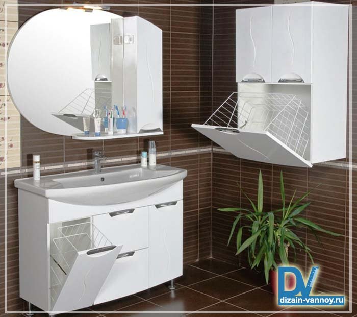 Шафа для зберігання білизни у ванній кімнаті пенал з кошиком Шафа для зберігання білизни у ванній кімнаті пенал з кошиком