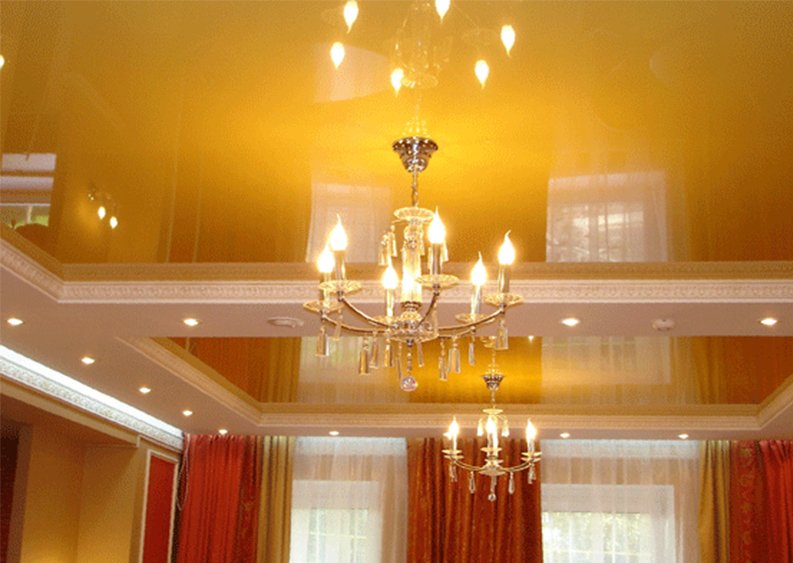 Дизайн та оздоблення стелі: гіпсокартон, шпалери, натяжні стелі