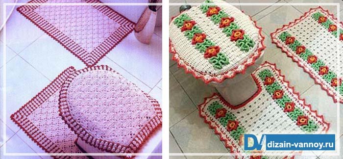 Плетений килимок у ванну кімнату гачком