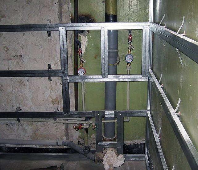 Короб для труб у ванній з гіпсокартону: розкрій, збирання, обробка