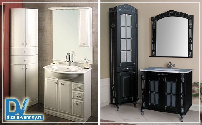 Пенал для ванної кімнати, кутовий шафа і переваги і недоліки