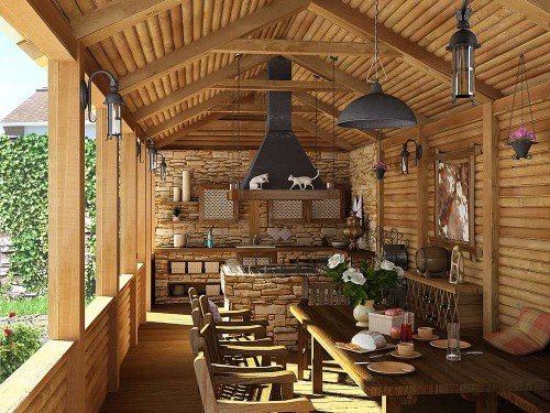 Райський куточок – балкон і веранда в стилі кантрі