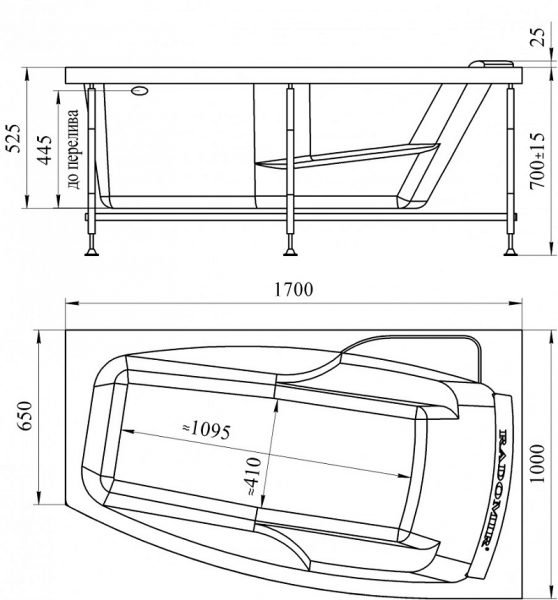 Асиметрична ванна — види і розміри, кутові асиметричні ванни (фото, відео)